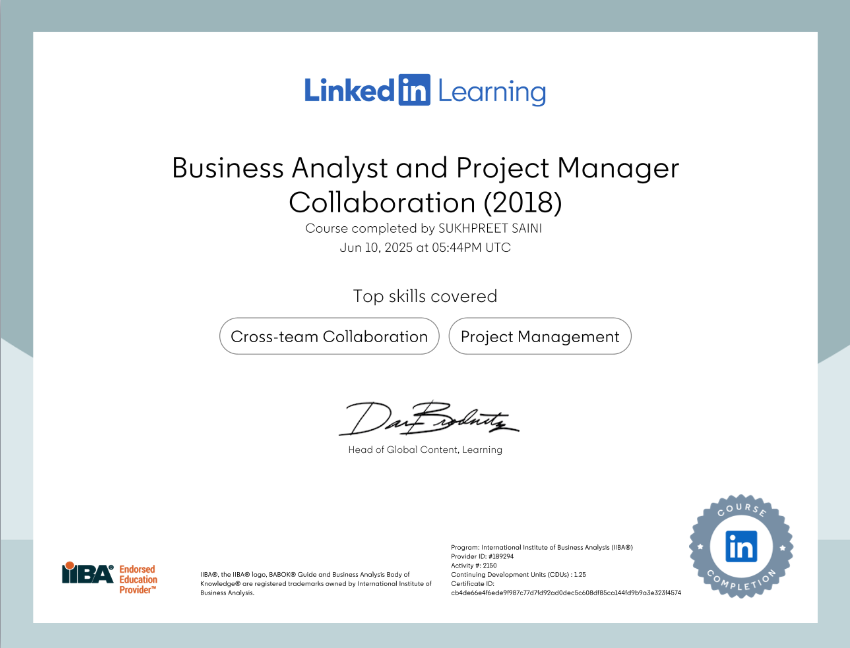 BA-PM Certification