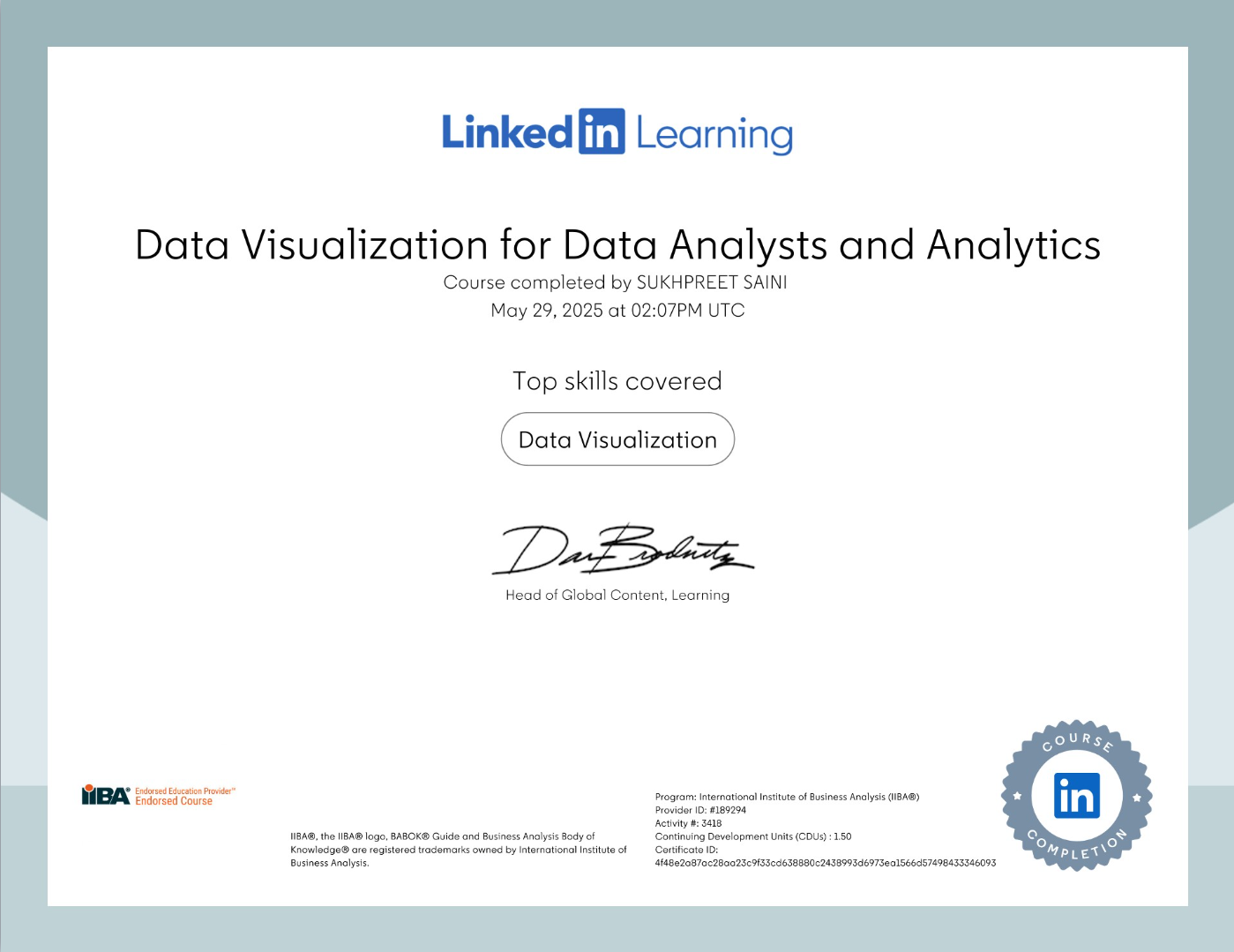 Data Visualization Certification