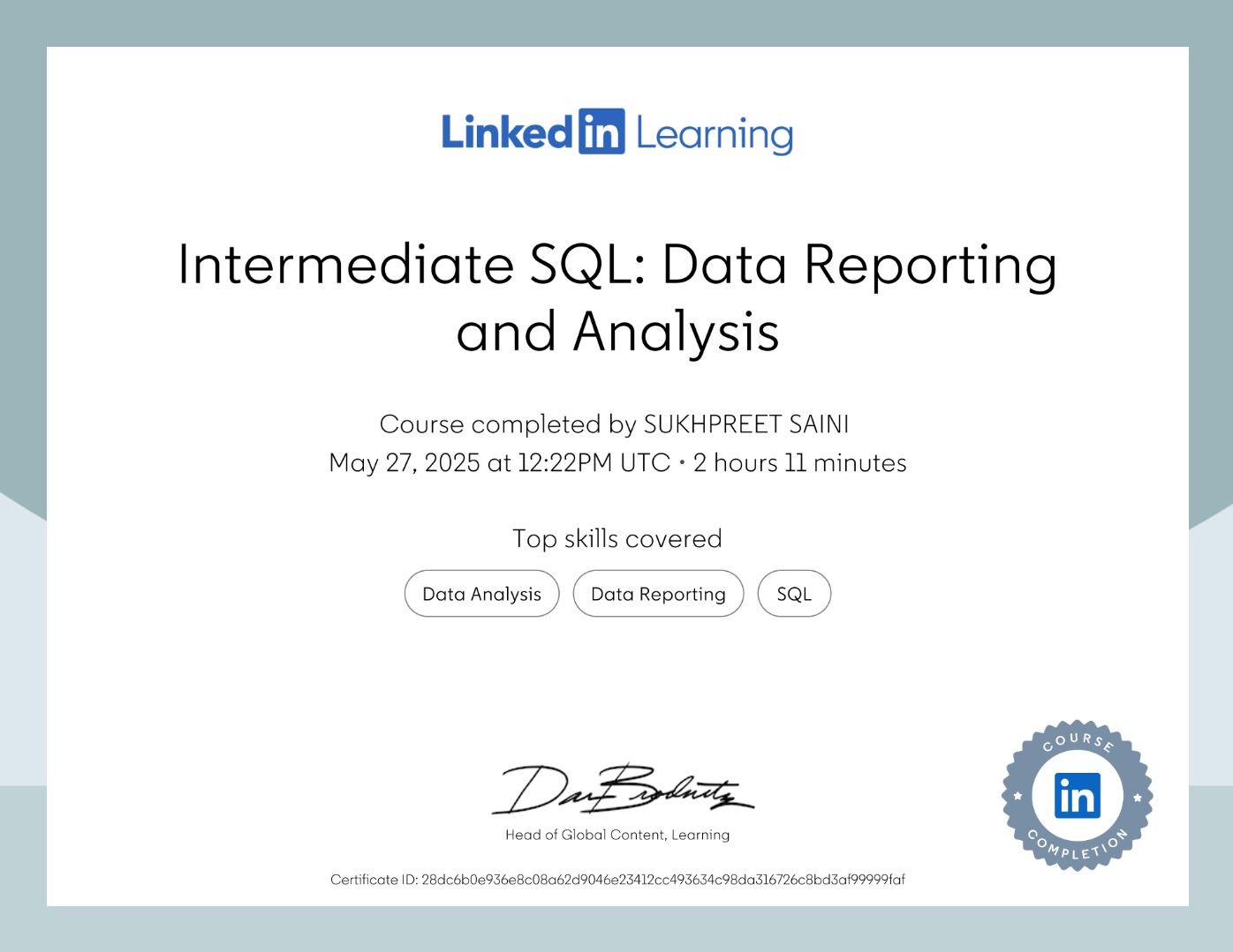 SQL Certification
